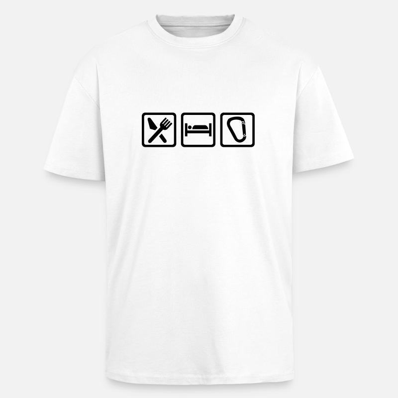 Klettern - Oversized Heavyweight Unisex T-Shirt - Weiß