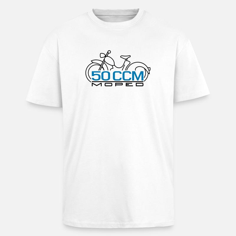 Emblème de cyclomoteur SR2 50cc - T-shirt unisexe oversize épais - blanc