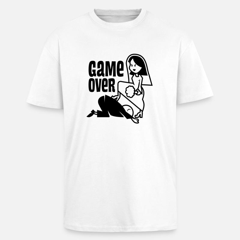 vl050a_gameover_1c - Oversized Heavyweight Unisex T-Shirt - Weiß