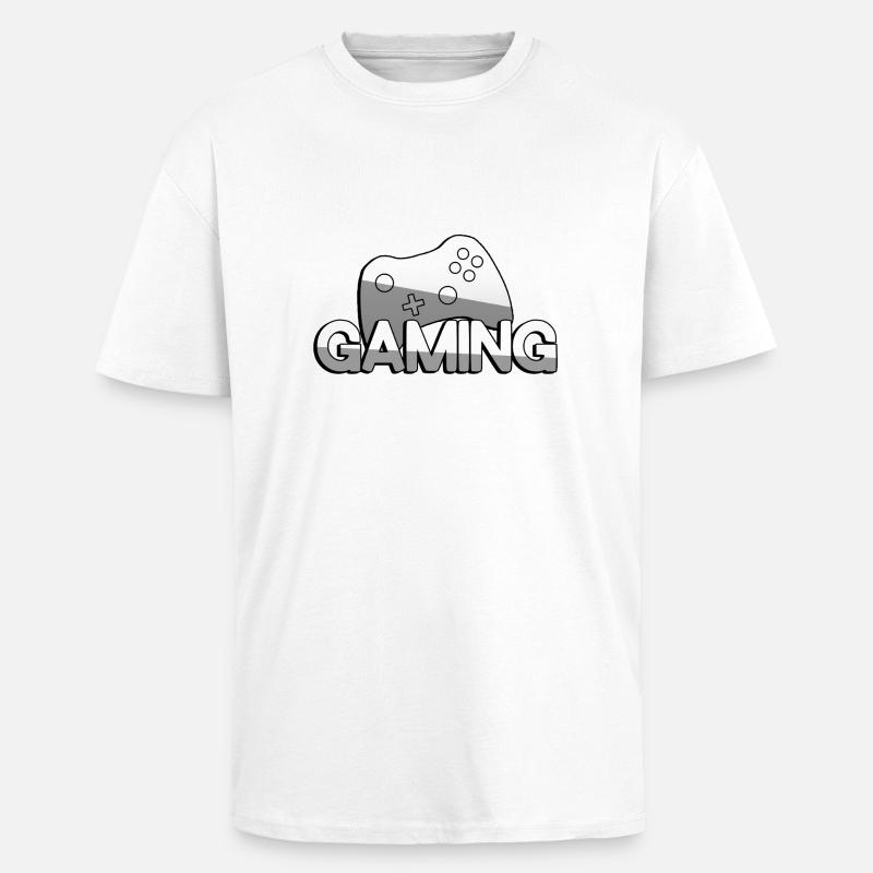 GAMING + Controller - Gaming - Oversized Heavyweight Unisex T-Shirt - Weiß