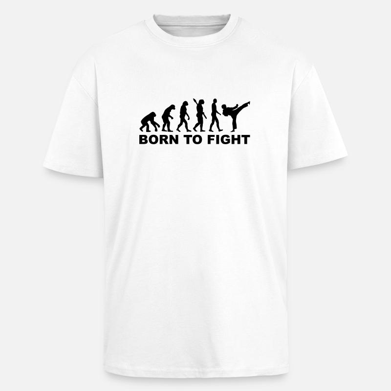 Evolution Karate - Unisex Oversized Heavyweight T-shirt - white