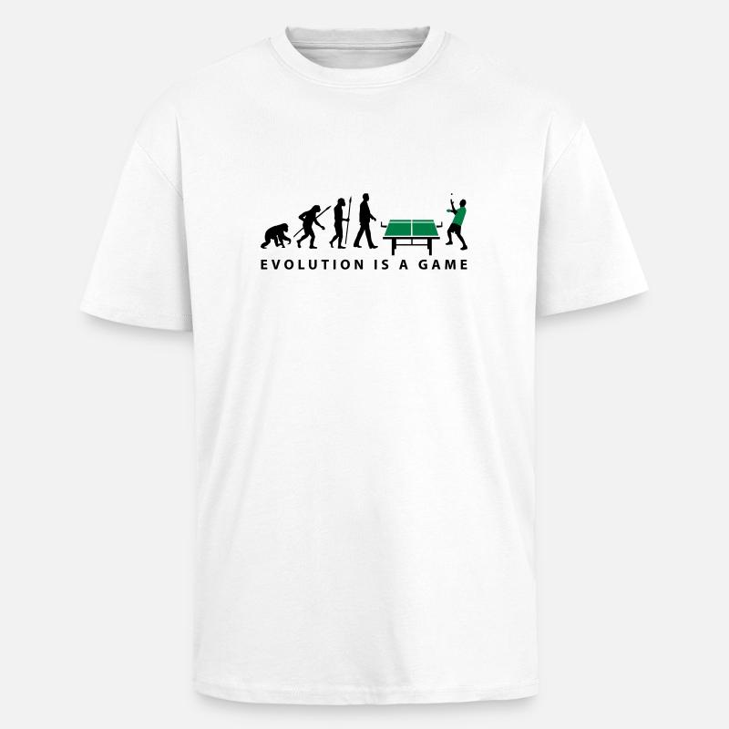 evolution_table_tennis_072012_c_2c - Oversized Heavyweight Unisex T-Shirt - Weiß