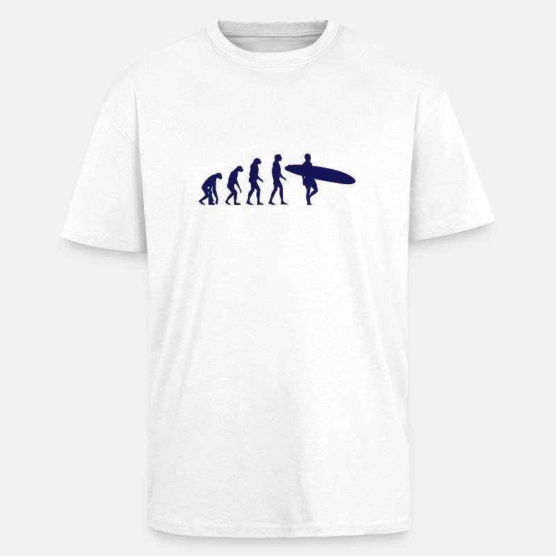 surfer evolution - T-shirt unisexe oversize épais - blanc