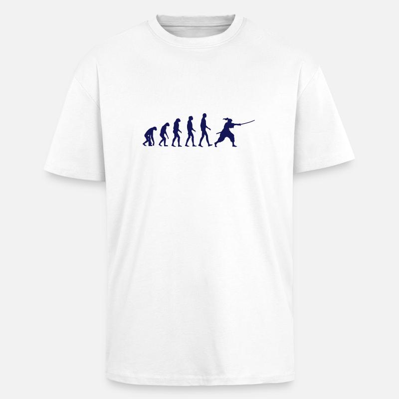 iaido evolution - T-shirt unisexe oversize épais - blanc