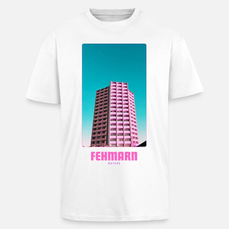 Fehmarn _ Ostsee  - Oversized Heavyweight Unisex T-Shirt - Weiß