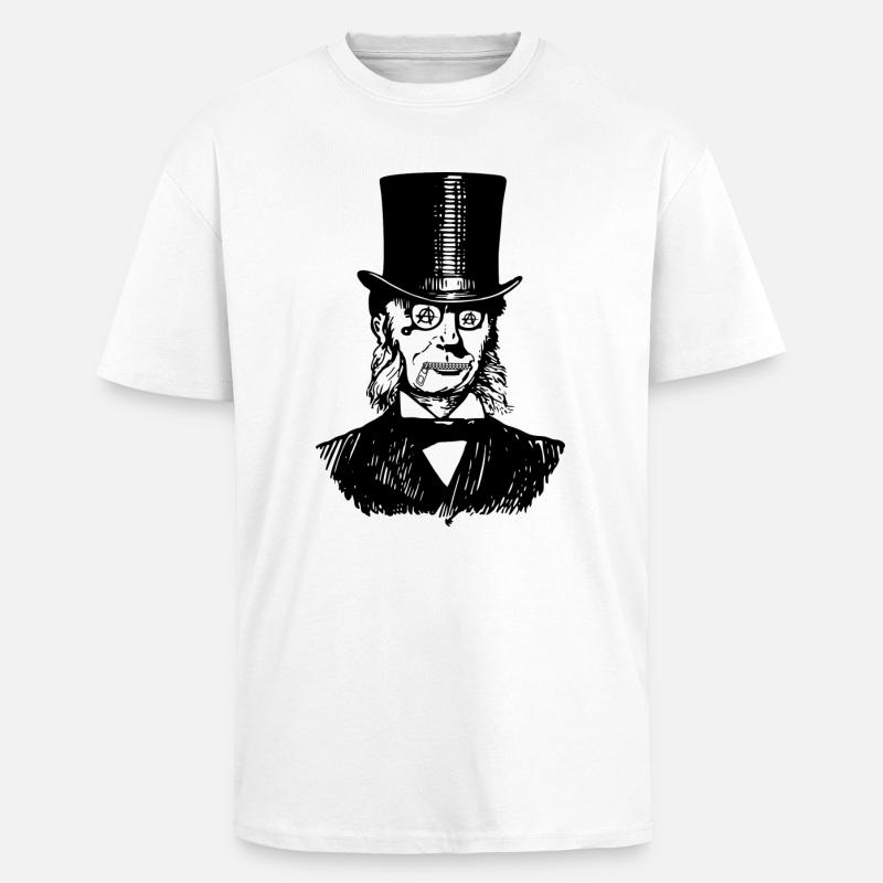 Mr.anarchy - Unisex Oversized Heavyweight T-shirt - white