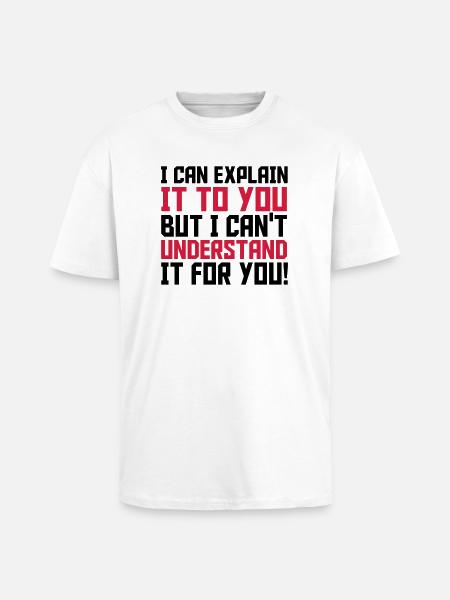 Explain - T-shirt unisexe oversize épais - blanc