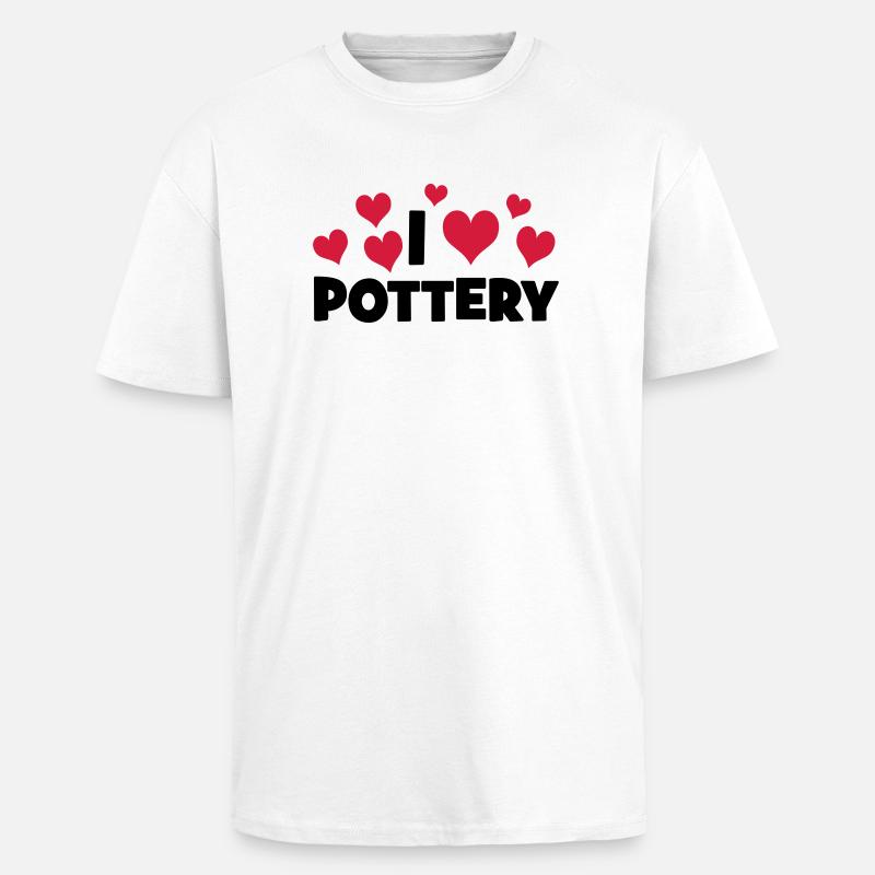 POTTERY - Oversized Heavyweight Unisex T-Shirt - Weiß