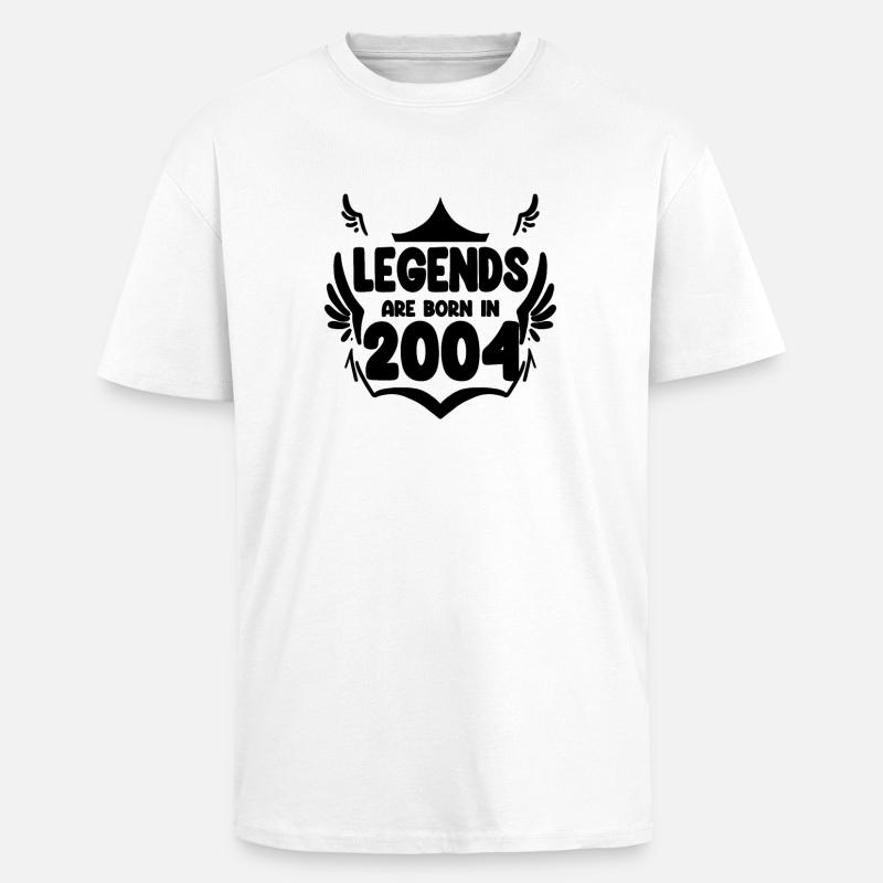 2004 - Born 2004 - Unisex Oversized Heavyweight T-shirt - white