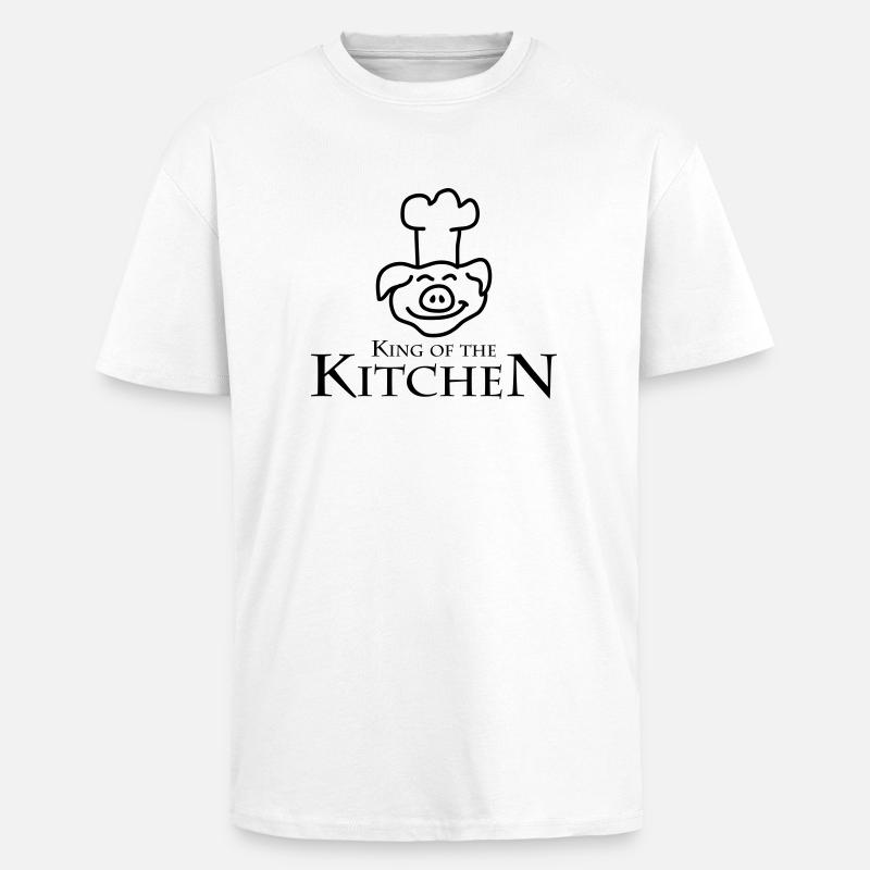 King Of The Kitchen - Oversized Heavyweight Unisex T-Shirt - Weiß