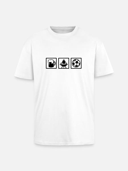 Griller - T-shirt unisexe oversize épais - blanc