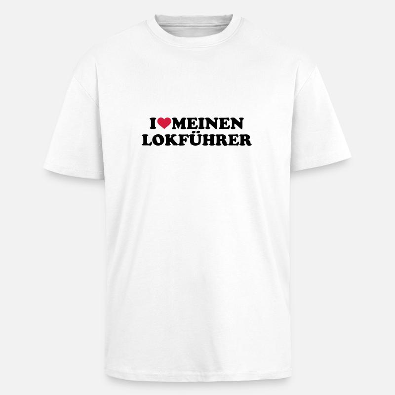 Lokführer - Oversized Heavyweight Unisex T-Shirt - Weiß