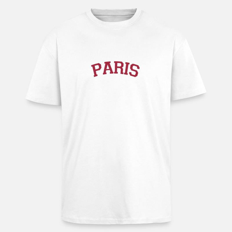 Paris - Oversized Heavyweight Unisex T-Shirt - Weiß