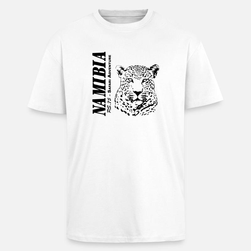 Namibia - Leopard - Oversized Heavyweight Unisex T-Shirt - Weiß