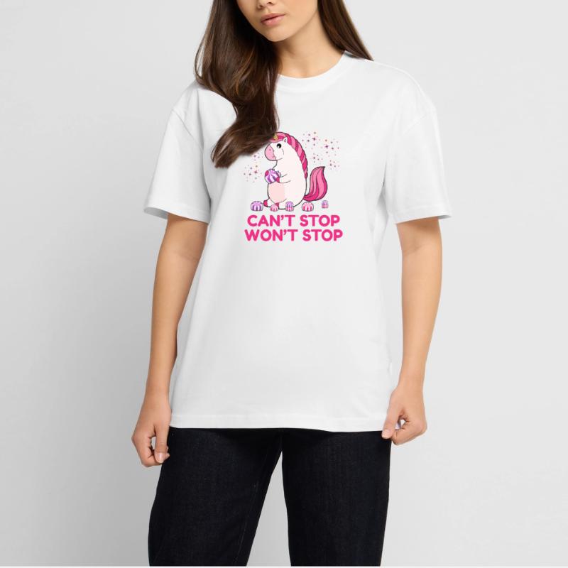 Impossible d'arrêter ne s'arrêtera pas T-shirt unisexe oversize épais
