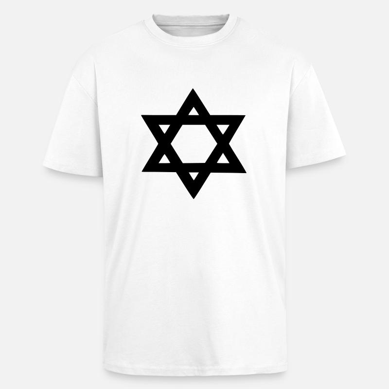 davidstern - Oversized Heavyweight Unisex T-Shirt - Weiß