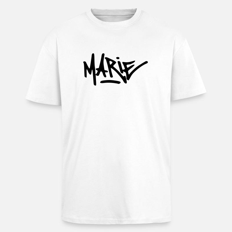 Graffiti Marie - Oversized Heavyweight Unisex T-Shirt - Weiß