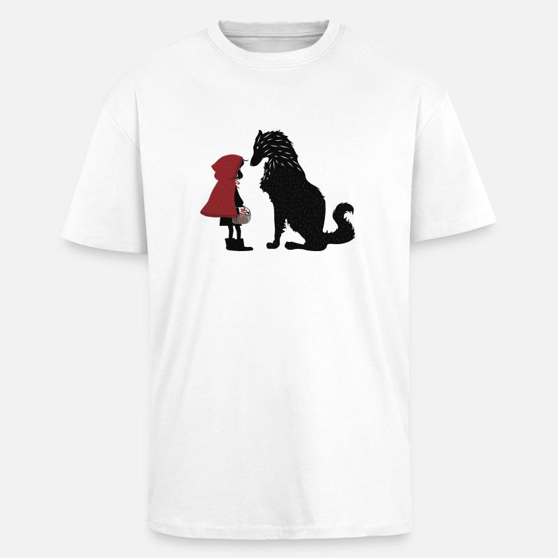 Rotkäppchen und der böse Wolf - Oversized Heavyweight Unisex T-Shirt - Weiß
