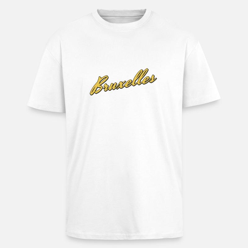Bruxelles - Oversized Heavyweight Unisex T-Shirt - Weiß