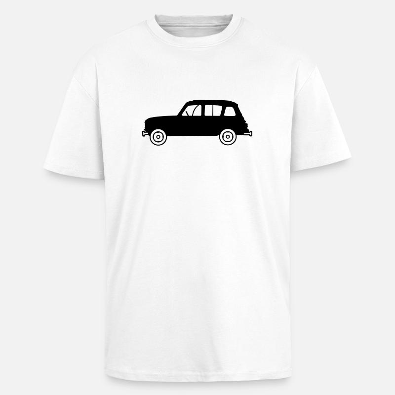 Youngtimer 4L profil - T-shirt unisexe oversize épais - blanc
