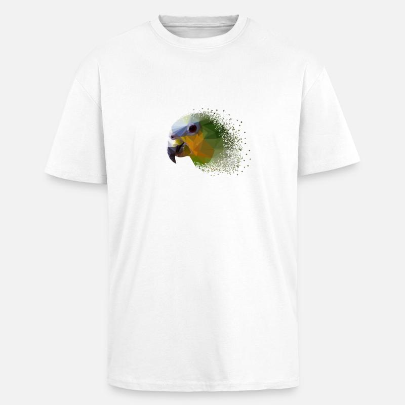 Papagei - Oversized Heavyweight Unisex T-Shirt - Weiß