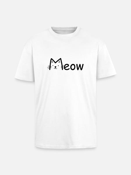 Cat - Oversized Heavyweight Unisex T-Shirt - Weiß