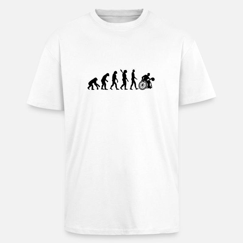 Rollstuhlbasketball - Oversized Heavyweight Unisex T-Shirt - Weiß