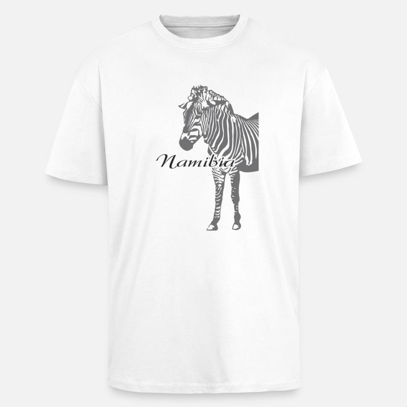 Namibia - Zebra - Oversized Heavyweight Unisex T-Shirt - Weiß