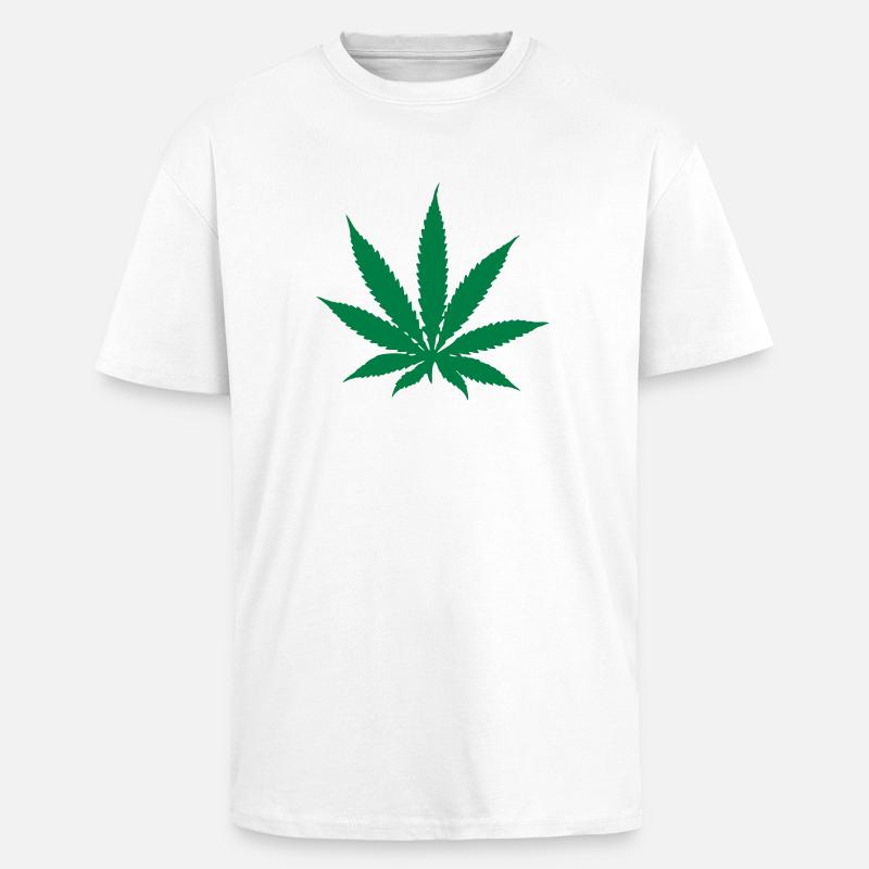 Cannabis - Hanf - Oversized Heavyweight Unisex T-Shirt - Weiß