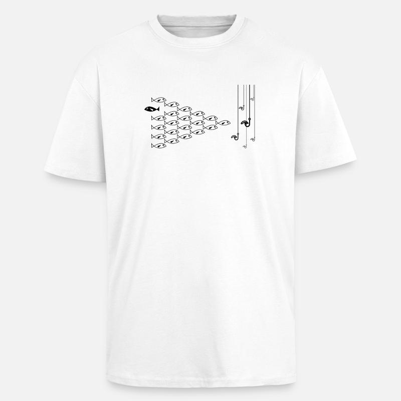 Gegen den Strom - Oversized Heavyweight Unisex T-Shirt - Weiß