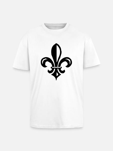 fleur de lis french lily - Unisex Oversized Heavyweight T-shirt - white