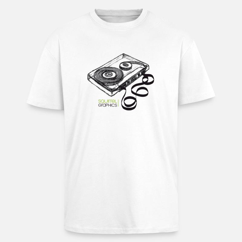 kassette1 - Oversized Heavyweight Unisex T-Shirt - Weiß