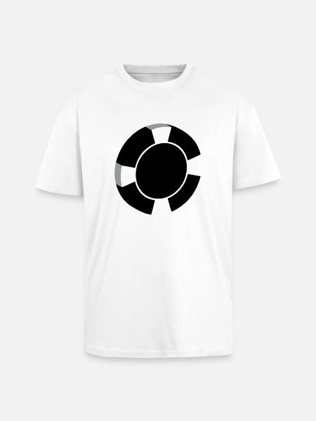 Poker Poker-Chip - Oversized Heavyweight Unisex T-Shirt - Weiß