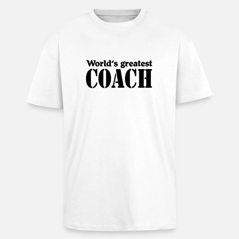 World's greatest Coach - T-shirt unisexe oversize épais - blanc