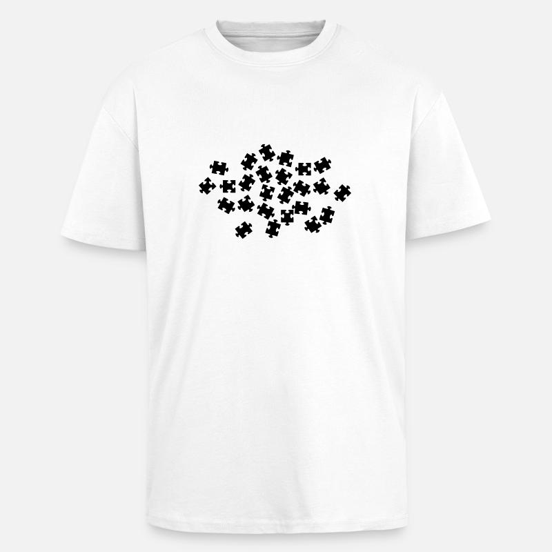 Puzzle - Oversized Heavyweight Unisex T-Shirt - Weiß