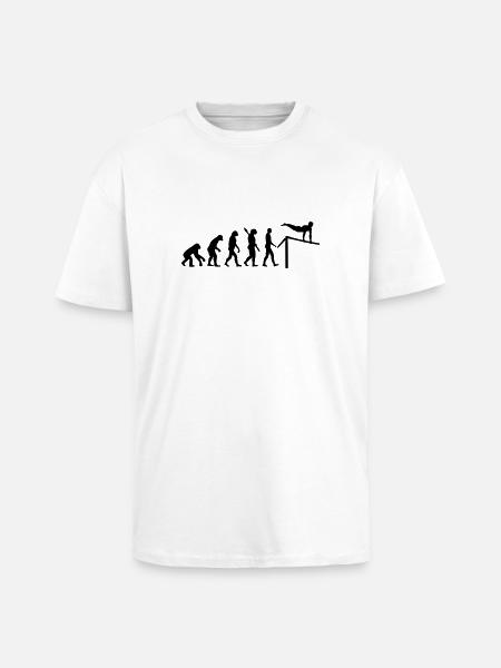 Evolution Gymnastics - Unisex Oversized Heavyweight T-shirt - white