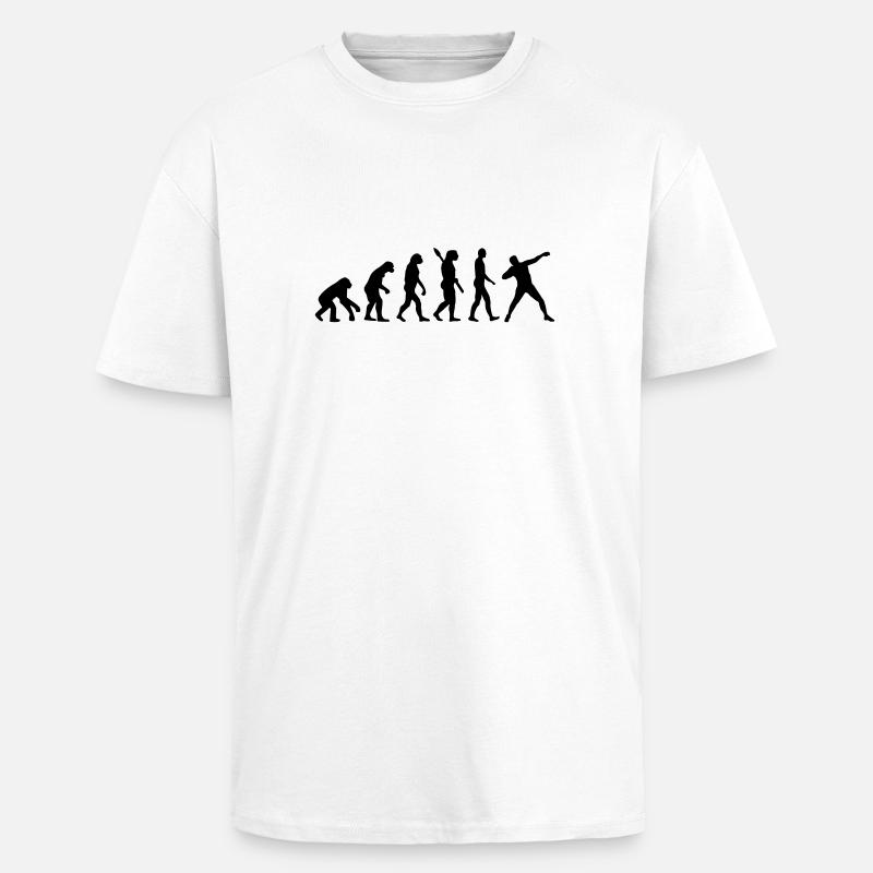 Évolution Lancer du poids - T-shirt unisexe oversize épais - blanc