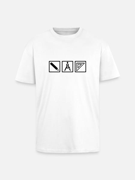 Architecte - T-shirt unisexe oversize épais - blanc