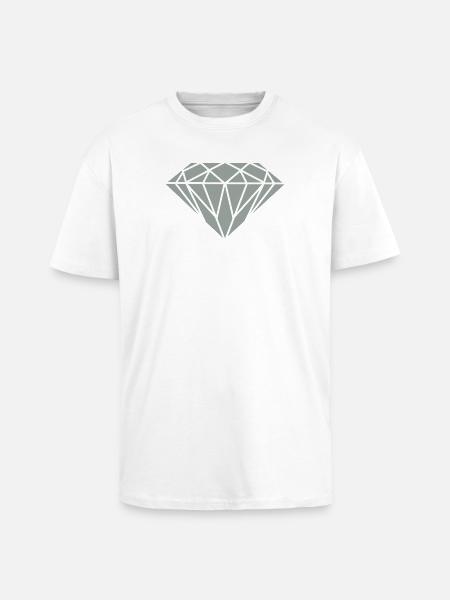 diamant - Unisex Oversized Heavyweight T-shirt - white