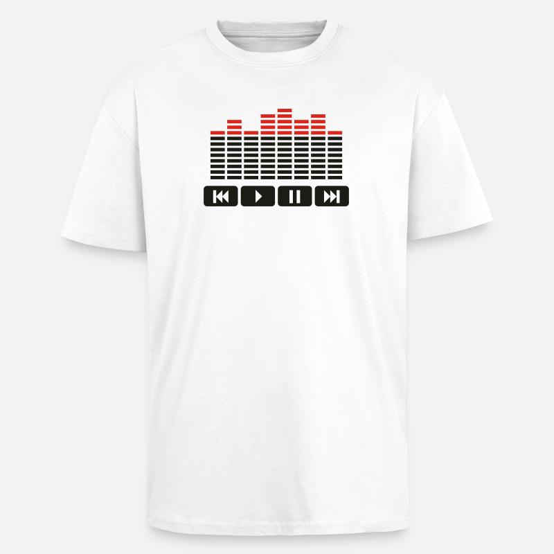 Equalizer audio player dj - Unisex Oversized Heavyweight T-shirt - white