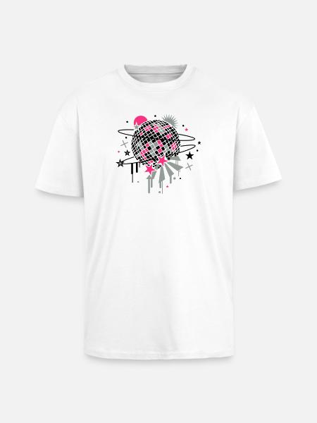 disco_ball - T-shirt unisexe oversize épais - blanc