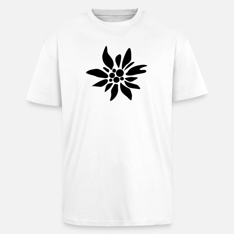 Edelweiss - Oversized Heavyweight Unisex T-Shirt - Weiß