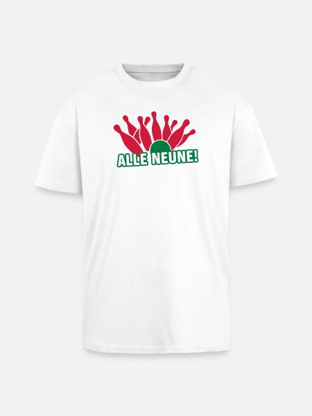 Bowling - all nine! Cone - Unisex Oversized Heavyweight T-shirt - white