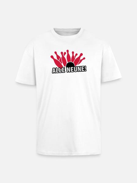 Bowling - All nine! Bowling shirt - Unisex Oversized Heavyweight T-shirt - white