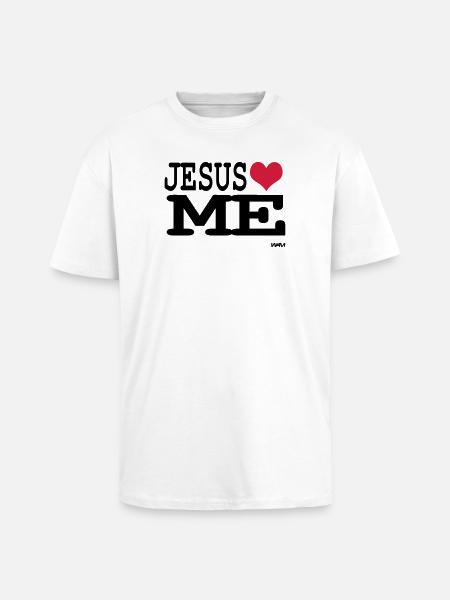 jesus loves me - Unisex Oversized Heavyweight T-shirt - white