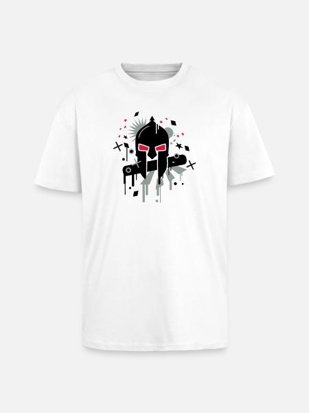 Spartan helmet - Unisex Oversized Heavyweight T-shirt - white