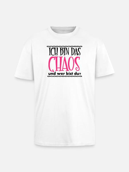 Ich bin das Chaos Geschenk - Oversized Heavyweight Unisex T-Shirt - Weiß
