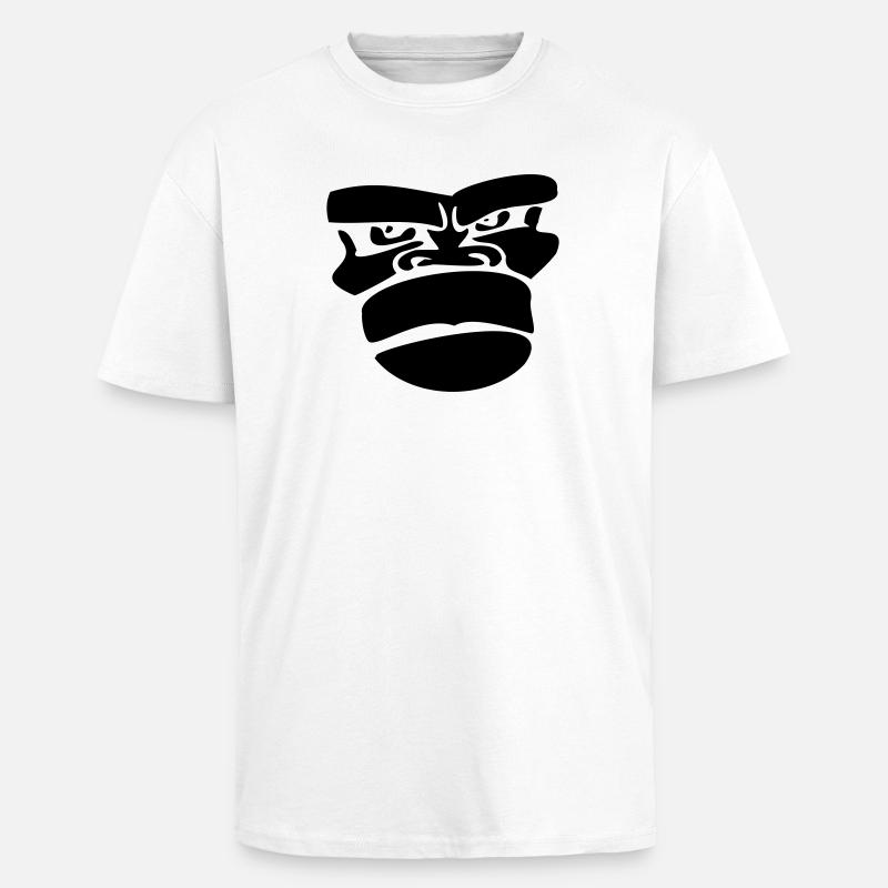 monkey affengesicht - T-shirt unisexe oversize épais - blanc