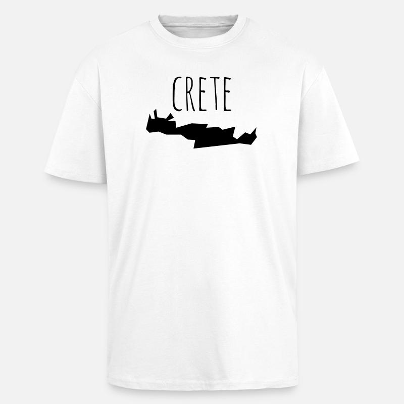 crete - Unisex Oversized Heavyweight T-shirt - white
