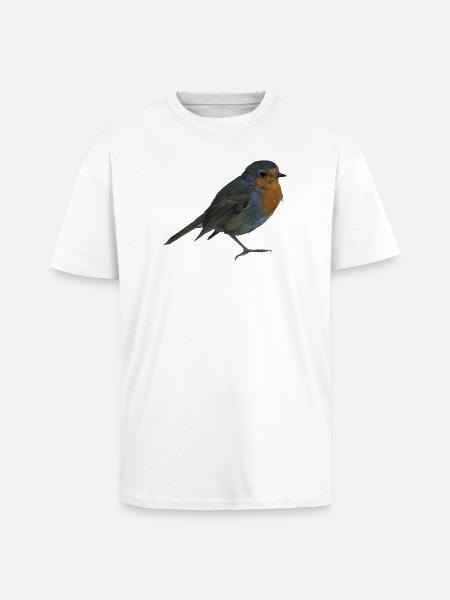 rotkehlchen - Oversized Heavyweight Unisex T-Shirt - Weiß